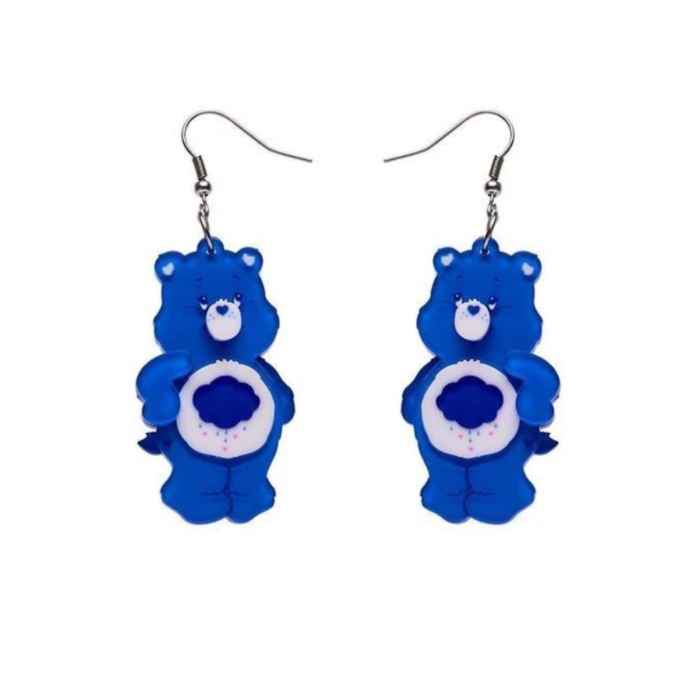 Erstwilder x Care Bears Grumpy Bear Earrings Novelty Vintage Retro NEW